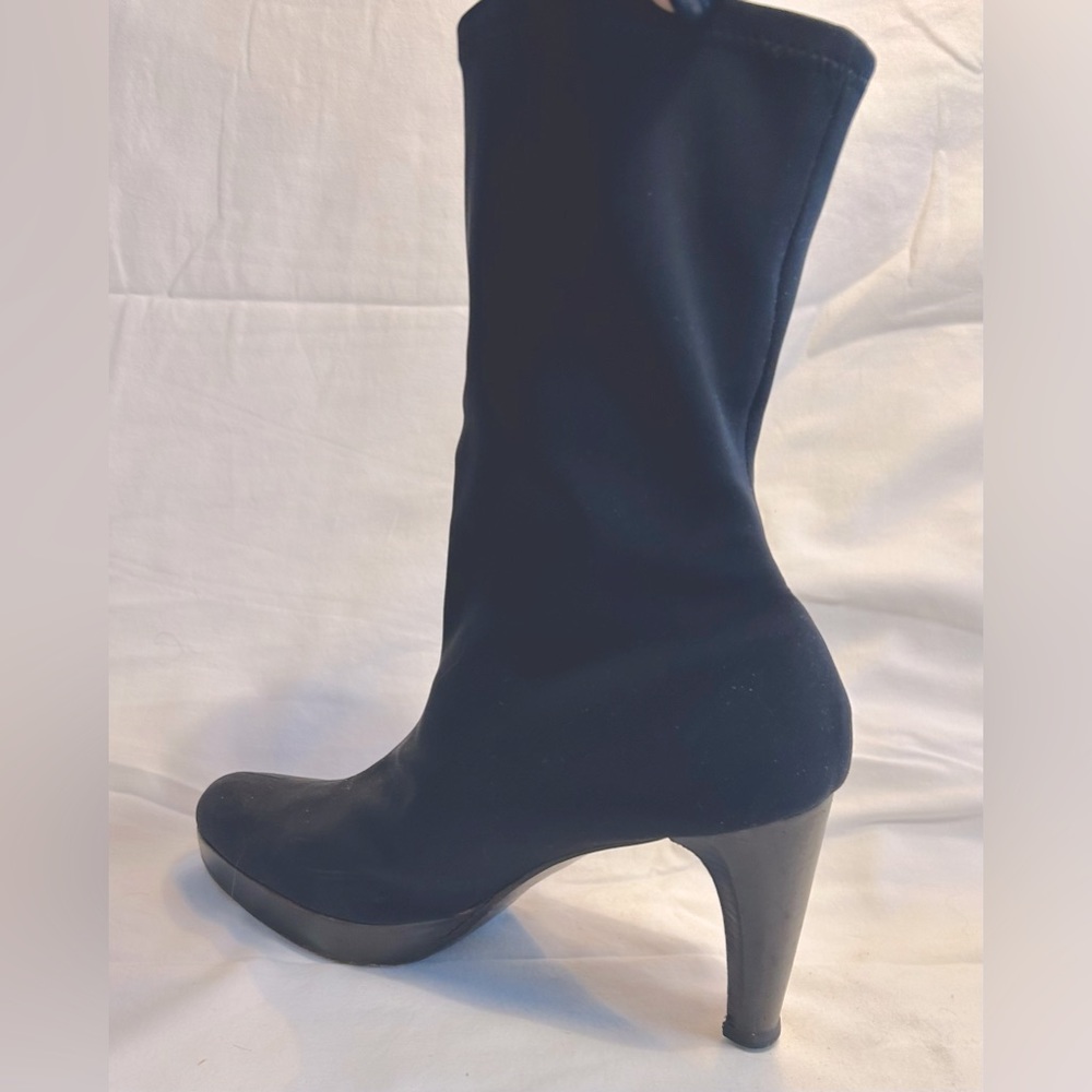 Stuart Weitzman Black Stretch Booties Size 8 1/2 … - image 1